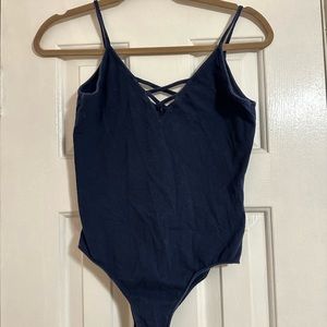 Navy body suit